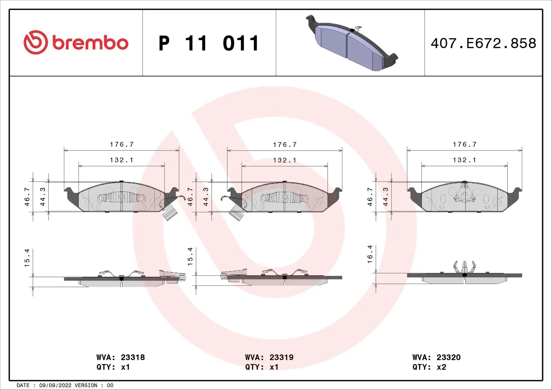Esquema técnico de referencia PAF0433; no es una foto del producto