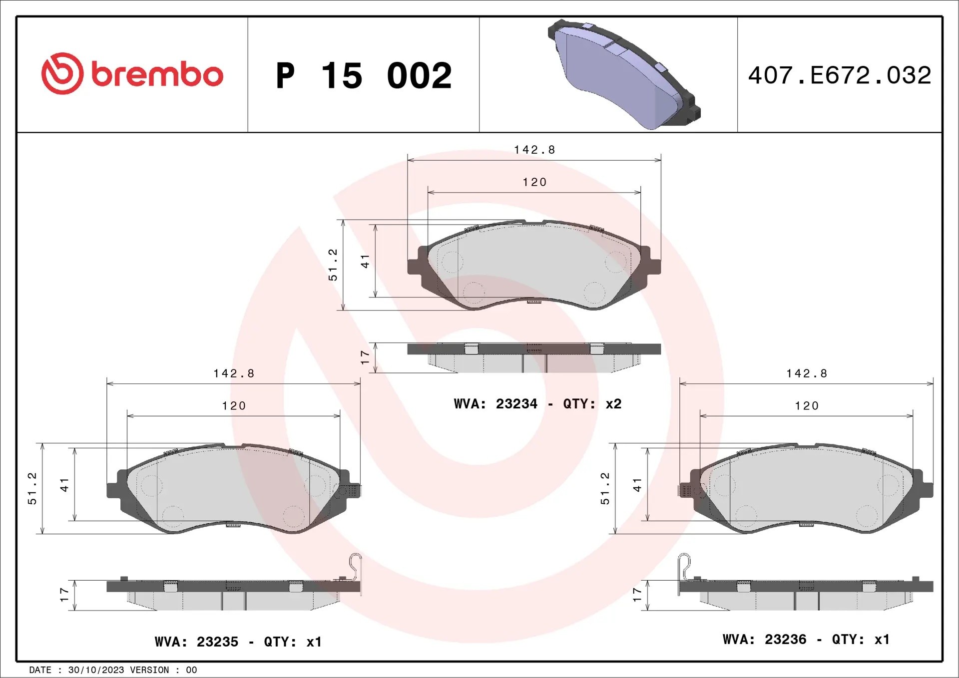 Esquema técnico de referencia PAF0491; no es una foto del producto
